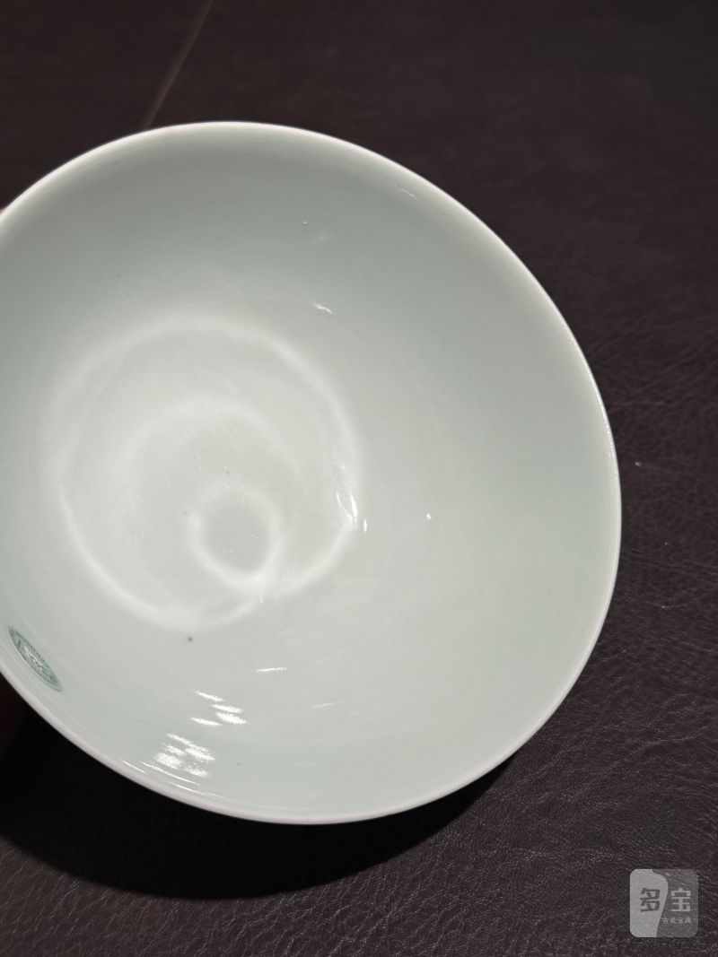 清道光 仿宣窑宝石红釉碗 - 图9